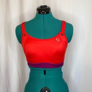 Moving Comfort FIONA 32D Adjustable Sports Bra - Red/Purple